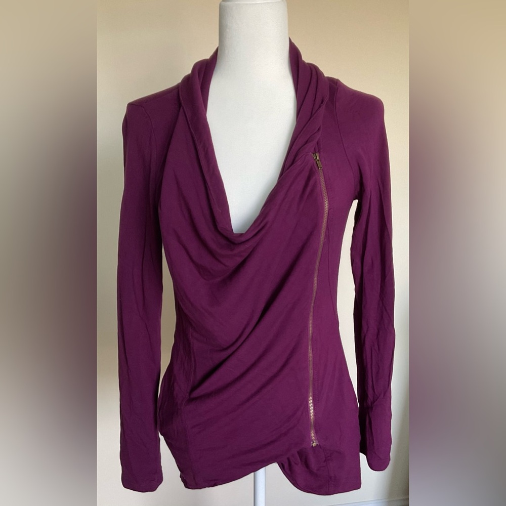 Market & Spruce Purple Drape Sweater